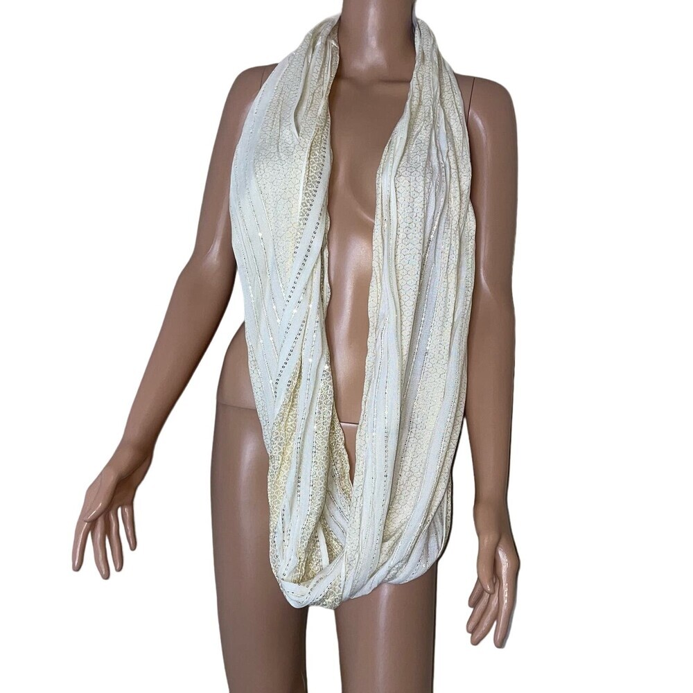 Infinity Scarf ivory Gold NEW